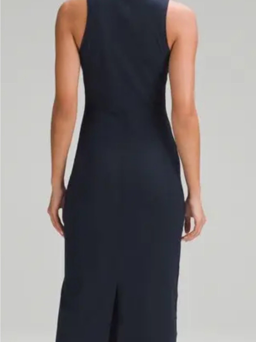 Lululemon all aligned navy ribbed midi dress